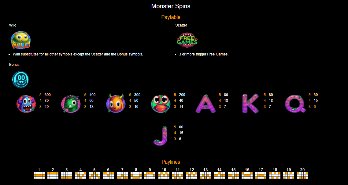 Game slot online Monster Spins